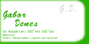 gabor denes business card